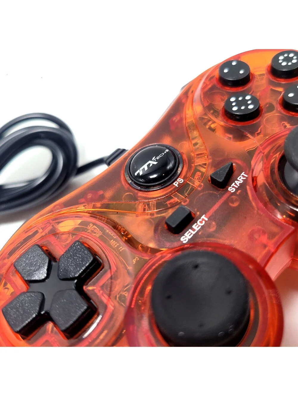 PlayStation 3 Wired Controller PS3 / PC / USB TTX Tech - Clear Red - NEW IN BOX!